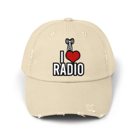 Unisex Distressed Cap - I Love Radio Hat - Jukin' Oldies: Cool Headwear