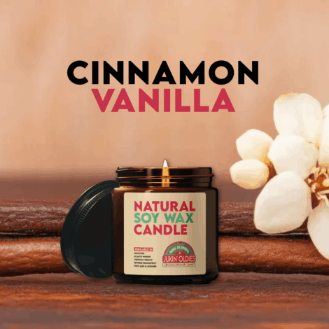 Cinnamon Vanilla - Scented Soy Candle: Jukin' Oldies Scented Natural Wax Candles