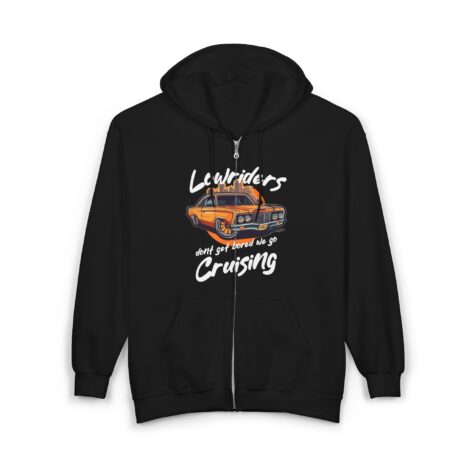 Lowrider Cruising Zip Hoodie - Jukin' Oldies: 90s Style Outerwear